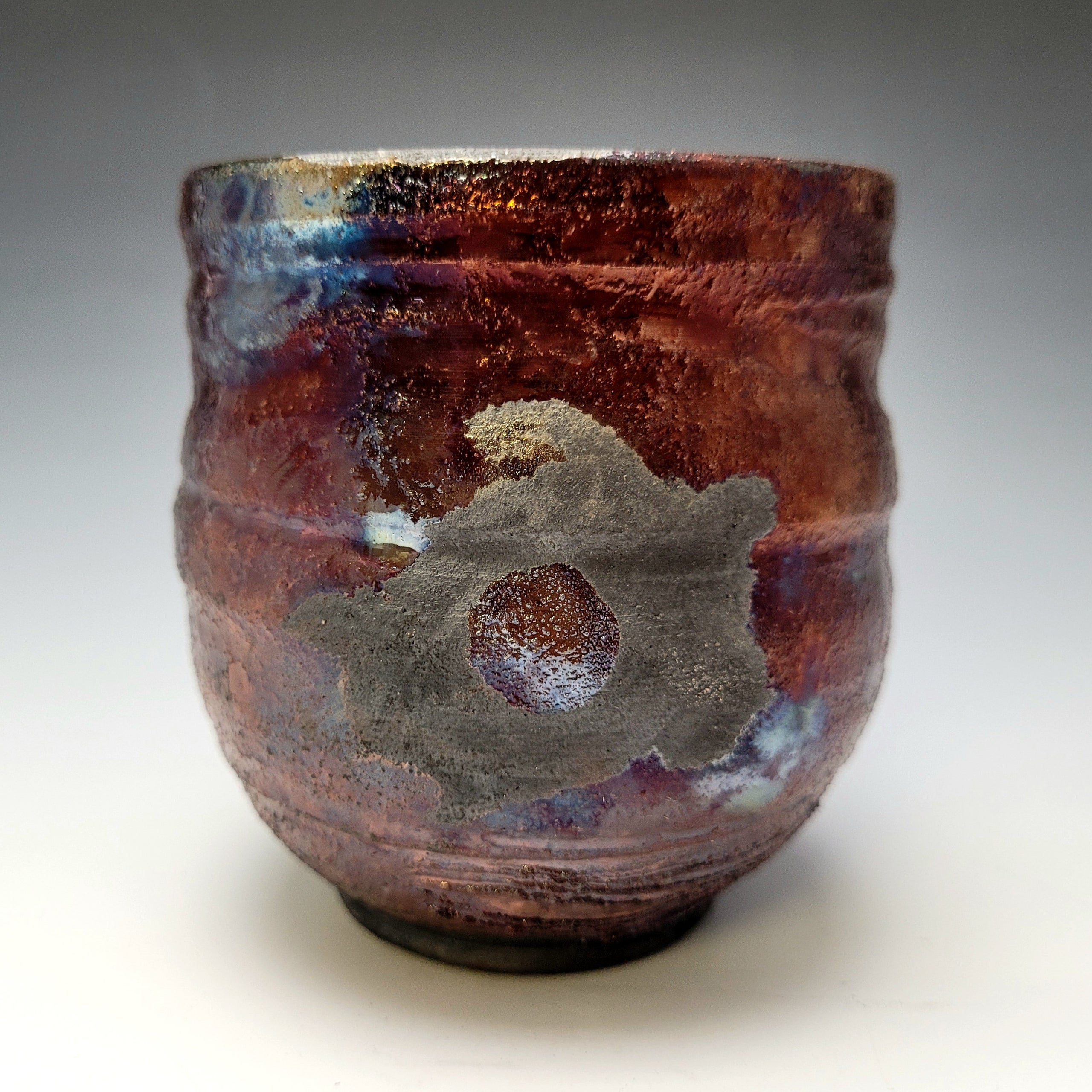 7.9 Inch Limited Edition Raku Pottery Urn 85 Cubic Inches